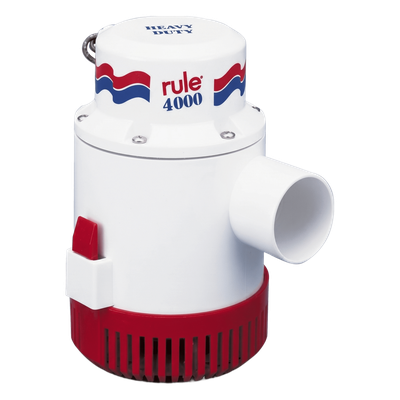 Bomba de Achique Sumergible / 4,000 GPH / 12V CD / Ejes de Acero Inoxidable / Protección Térmica TCO / ISO 8849 Grado Marino