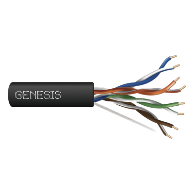 Cable UTP Cat6 / 4 Pares / Cobre Sólido / 305 m (1000 ft) / Resistencia UV / Certificación CMR / 350 MHz