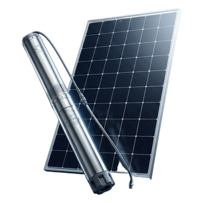 Kit de Bombeo Solar / Bomba Sumergible / 4 Paneles Solares LR772HVH645M / Inclinación 20° / Orientación Sur / Hemisferio Norte