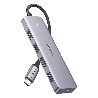 Hub USB-C / 4 Puertos USB-A 3.0 / 5Gbps / OTG / 15cm / 4.1×1.2×0.4in