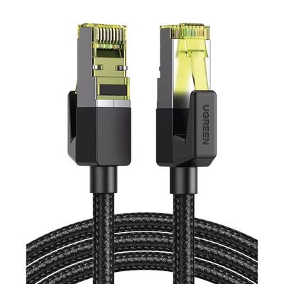 Cable Ethernet Cat7 / Blindaje F/FTP / 10 Gbps / 600 MHz / 2 m (6.56 ft) / Malla Nylon