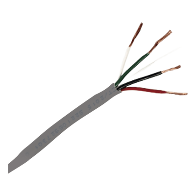 Bobina de 305 m (1000 ft) / Cable de Cobre / 4 x 18 AWG / Tipo Alarmas UL / Para Interior / Color Gris / Multi-Propósito