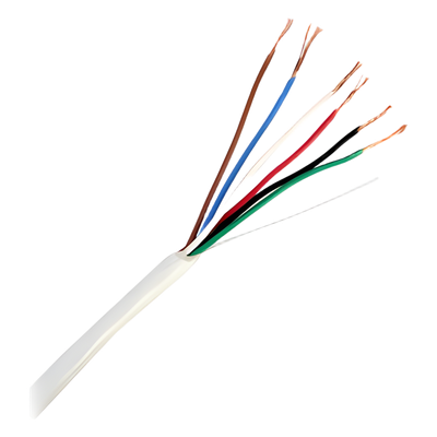 Bobina de Cable / 305 m (1000 pies) / 6 x 22 AWG / Cobre / CMR / Interior / Control de Accesos / Alarmas / Automatización / Interfonos