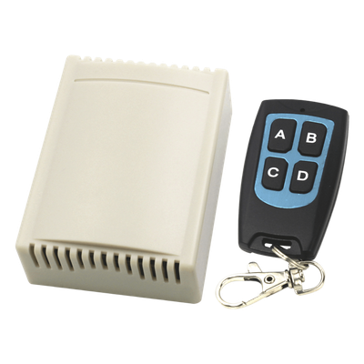 Receptor de 4 Canales / 433.92 MHz / 40 Transmisores / 12VDC / Alcance 30 m / 81x38x22 mm (3.2×1.5×0.9 in)
