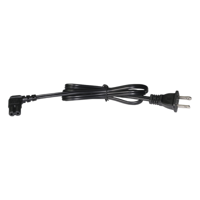 Cable de Alimentación VCA / 120-240 Vca / 1 Metro (3.28 Pies) / 2 Clavijas Tipo Americano / Conector Tipo L / 18 AWG / UL