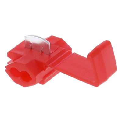 Terminal tipo almeja / 22-18 AWG / Rojo / 25 piezas / 9.9 x 10.2 x 31.1 mm