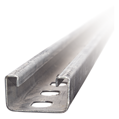 Unicanal Perforado / 4 x 2 cm / Calibre 14 / 3 m (9.8 ft) / Pregalvanizado / 0.8 kg/m