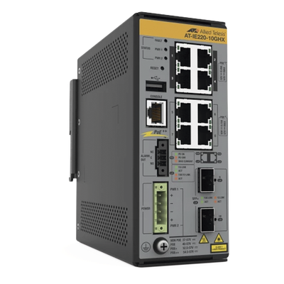 Switch Industrial Ethernet / 8 Puertos PoE++ Gigabit / 2 Puertos SFP+ 10G / Layer 2+ / -40°C a 75°C / Sin Ventilador
