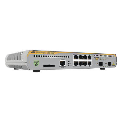 Switch Administrable Capa 3 / 8 Puertos Gigabit / 2 SFP / 20 Gbps / Sin Ventilador / 1U Rack