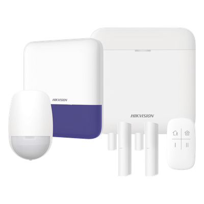 Kit de Alarma Inalámbrica / 48 Zonas / LAN y Wi-Fi 2.4 GHz / Sirena Exterior 110 dB / Batería de Respaldo 35 h / PIR 15 m (49.2 ft)