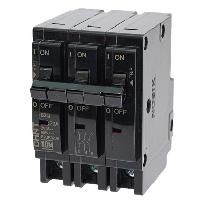 Interruptor Termomagnético Enchufable / 3 Polos / 40A / 240V / Capacidad Interruptiva 10kA / Rango -30 a 70°C