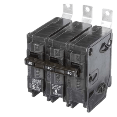 Interruptor Automático / 3 Polos / 40 A / 240 V AC / Capacidad de Interrupción 10 kA / Termomagnético / Carril DIN