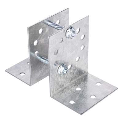 Base Multiposición para Postes / Acero Galvanizado Cal. 12 / Fijación Directa a Concreto / Kit de Tornillería Incluido / 0.36 kg