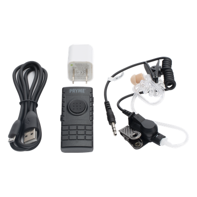 Kit Micrófono Solapa Inalámbrico Bluetooth / PTT Integrado / Tubo Acústico / Conexión Dual / Clip 360°