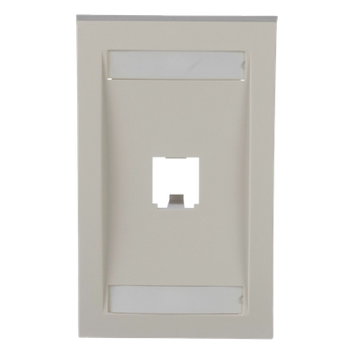 Placa de Pared Vertical / 1 Puerto Mini-Com / Perfil Ejecutivo Elevado / 2.75 x 4.5 pulg. / Blanco Mate