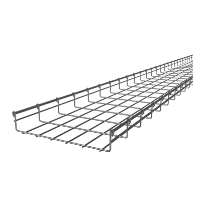 Charola Tipo Malla / 54 mm Peralte / 300 mm Ancho / 3 m Longitud / 10 pies / Electro Zinc 15-20 micras / 258 Cables Cat6