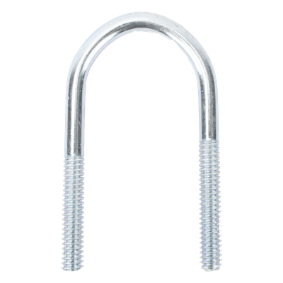 Abrazadera Tipo U / 1/2 Pulgada / Acabado Electro Zinc / Acero Tratado / Sin Tuercas Ni Arandelas