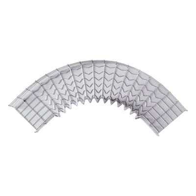 Curva Prefabricada Horizontal / 90° / Peralte 54 mm / Ancho 200 mm / Acabado Electrozincado 15-20 micras / Diseño Modular