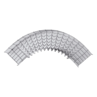 Curva Pre-Fabricada Horizontal / 90° / 54 mm Peralte / 50 mm Ancho / Electro Zinc 15-20 micras
