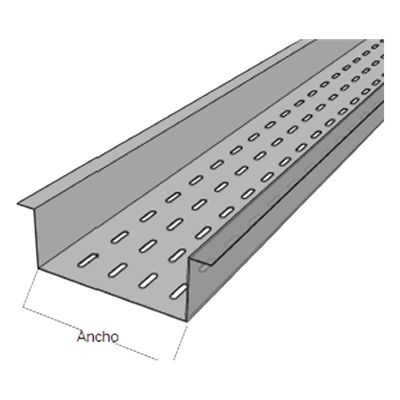Fondo Perforado / Perfil Z / 4 in x 9 in / Aluminio / 10 ft Longitud