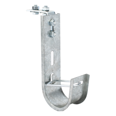 Soporte J-Hook para Cableado Estructurado / Capacidad 28 Cables Cat6 / Acero al Carbono / Instalación Interior