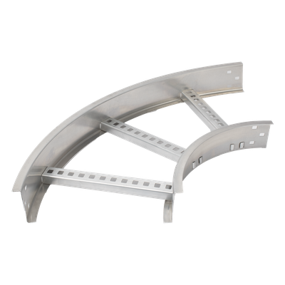 Curva Horizontal de Aluminio / Perfil Z / Peralte 3 1/4″ (82.55 mm) / Ancho 12″ (304.8 mm) / Radio 8″ (203.2 mm) / 90°