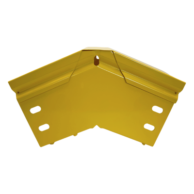 Curva Vertical Exterior / 45° / 4″ x 4″ / Radio 8″ / Aluminio / Epóxica Amarilla