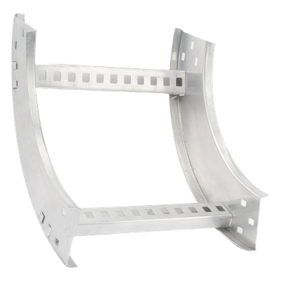 Curva Vertical de 90° / Perfil Z de Aluminio / Peralte 3 1/4″ / Ancho 12″ / Radio 8″ / Interior y Exterior