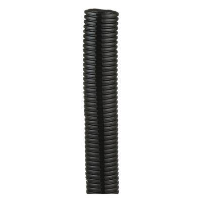 Tubo Corrugado Abierto / Diámetro Interno 23.2 mm / Longitud 30.5 m (100 ft) / Polietileno Negro / UL 94 HB / Interior