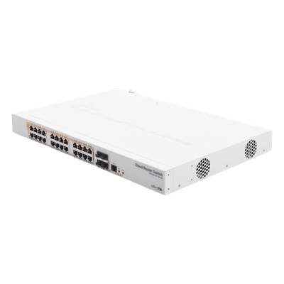 Switch PoE / 24 Puertos Gigabit / 4 SFP+ 10G / 450W PoE / 1U Rack