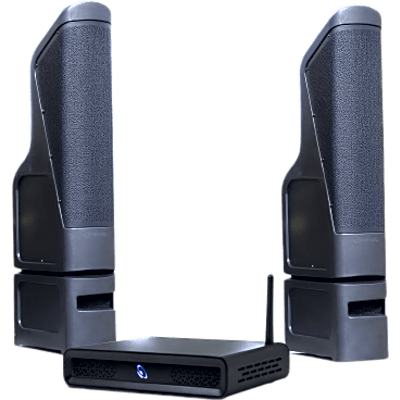 Kit Sonido Exterior / Amplificador 2 Canales / Line Array 200W / HDMI eARC / Bluetooth 5.3 / IP56 / Cobertura 9.1 m (30 ft)