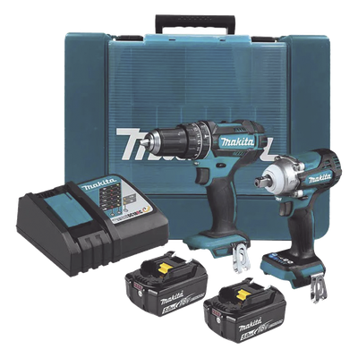 Kit de Herramientas Eléctricas / Rotomartillo Atornillador 1,900 rpm / Atornillador de Impacto 330 Nm / 2 Baterías 18V / Cargador y Maletín