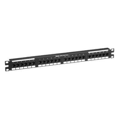 Panel de Parcheo de Impacto / Categoría 5e / 24 Puertos / 1UR / 19 Pulgadas / PoE 100W / T568A/B