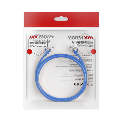 Cable de Parcheo / UTP / Cat. 6 (24 AWG) / 2 Metros (6.56 Pies) / Color Azul / Ideal para PoE+ / Interior
