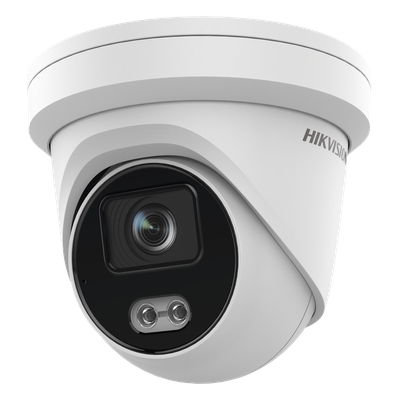Cámara Turret IP / 4 Megapixel / Color 24/7 / Luz Blanca 40 m (131.2 ft) / Lente 4 mm / WDR 130 dB / IP67 / Audio Integrado