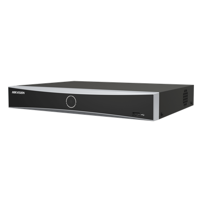 NVR IP / 12 Megapíxel (4K) / 4 Canales / 4 Puertos PoE+ / Reconocimiento Facial / AcuSense / 1 Bahía HDD / HDMI 4K / PoE Extendido 300 m (984.3 ft)