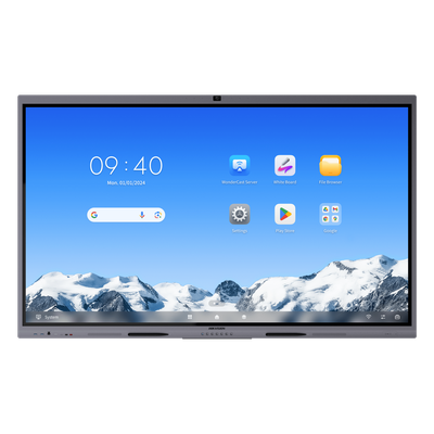 Pantalla Interactiva Touch / 86″ 4K UHD / Android 16 Certificado EDLA / 50 Puntos Táctiles / Cámara Web 8 MP / Audio 70 W / NFC