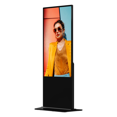 Tótem Táctil Digital / 55″ 4K UHD / Capacitiva 10 Puntos / Android 13 / 500 Nits / 4 Ruedas