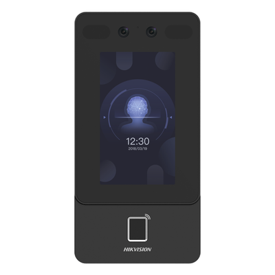 Terminal de Control de Acceso / Reconocimiento Facial 2 MP / Lector MIFARE 13.56 MHz / Pantalla Táctil 4.3″ / PoE y Wi-Fi / IP65 / 1,500 Rostros / 3,000 Huellas / SIP