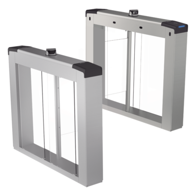 Torniquete Swing Bidireccional / Reconocimiento Facial 100,000 Rostros / Lector Mifare 200,000 Tarjetas / 5,000,000 MCBF / 4 Sensores dToF / Paso 20-60 Personas/min / Carril 65 o 90 cm (25.6 o 35.4 in) / Wi-Fi AP y RJ45