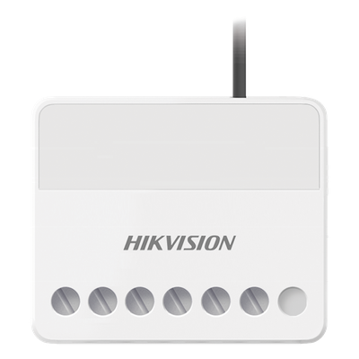 Relevador Inalámbrico / 1 Entrada Alarma 24 h / 1 Salida 0-36 Vcc 5 A / 433 MHz Bidireccional / AES-128 / LED de Estado