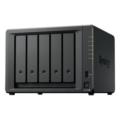NAS 5 Bahías / Expansión 15 Bahías / 2 Puertos 2.5GbE / Soporte 10GbE / Caché SSD M.2 / Hasta 300 TB / Virtualización y Vigilancia