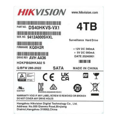 Disco Duro para Videovigilancia / 4 TB / 5400 RPM / SATA 6 Gb/s / 32 Canales HD / 180 TB Carga Anual / 24×7