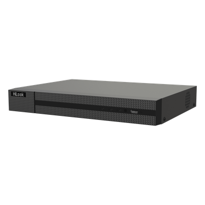 DVR Pentahíbrido / 16 Canales TurboHD + 8 Canales IP / 5 Megapixel Lite / Audio Bidireccional / H.265+ / 1 Bahía de Disco Duro / Salida Full HD