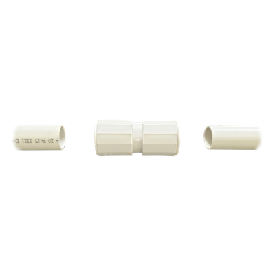 Cople de Unión IP67 / Tubería Rígida 16 mm (5/8″) / Libre de Halógenos / Autoextinguible / Sin Pegamento / Hermético