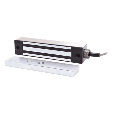 Chapa Magnética Electromagnética / 600 lb (272 kg) / IP65 / 12/24 VDC Seleccionable / Cable Acorazado 18″ (457 mm) / Sin Magnetismo Residual