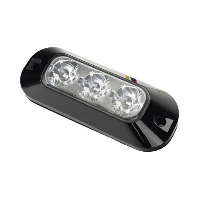 Luz Auxiliar LED / 3 LEDs Alta Intensidad / 21 Patrones Programables / IP67 / 12-24 VCC / Azul