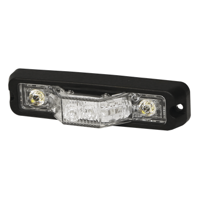 Luz perimetral direccional / Ultra brillante ámbar / 180° visibilidad / 12-24 VCC / 5.1 x 1.2 x 1.35 in