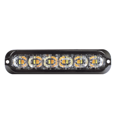Luz de Advertencia Direccional LED Flexible / 12 LED Dual Color / Montaje Curvo 120° / IP69K / 12-24V / SAE Clase I/II