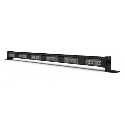 Barra Direccional de Tráfico / 6 Módulos / 48 LED / Ámbar / 29 Pulgadas / 12–24V DC / 35 Patrones de Destello